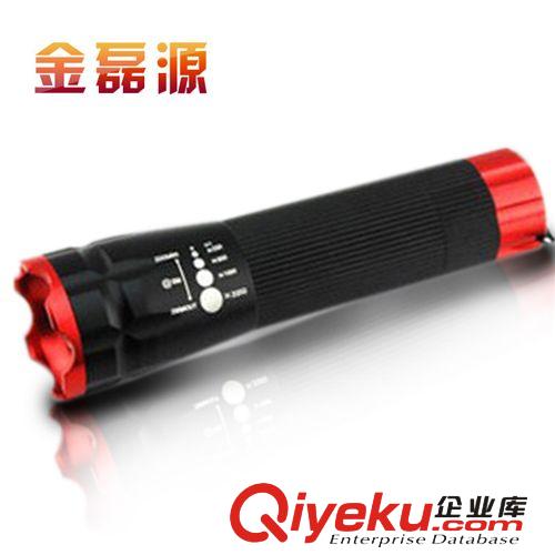 進(jìn)口CREE Q5燈泡 側(cè)面調(diào)焦手電 可變光強(qiáng)光手電騎行配件115克