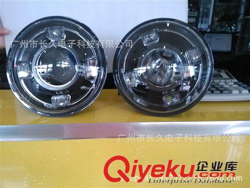 JEEP 牧馬人成品改裝款氙氣大燈總成 牧馬人車前大燈改裝原始圖片2