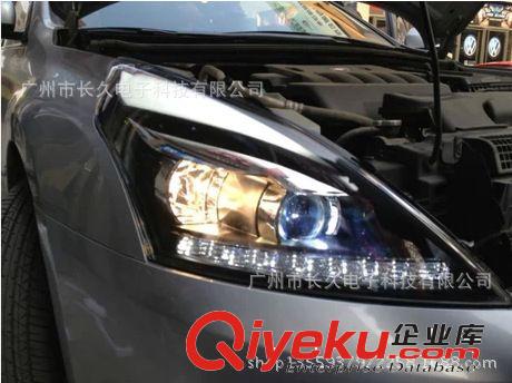 時宇尼桑天籟大燈總成改裝 雙疝氣透鏡設計汽車LED大燈總成改裝