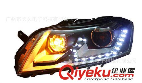 時宇 大眾高爾夫7LED汽車大燈總成改裝 LED雙疝氣透鏡大燈改裝