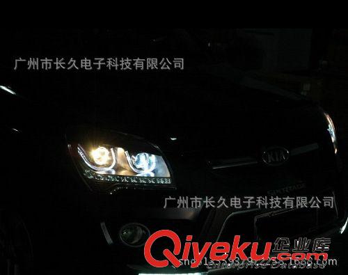供應(yīng)起亞獅跑LED天使眼大燈總成 獅跑大燈改裝 前車大燈 行車燈原始圖片2