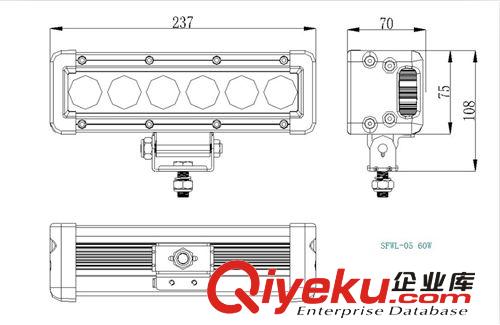 汽車改裝配件節能環保直流驅動無頻閃LED工作燈原始圖片3
