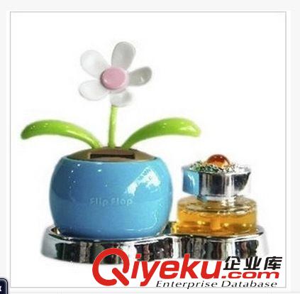 太陽能自動搖擺太陽花香水座太陽能蘋果花汽車飾品香水擺件原始圖片3