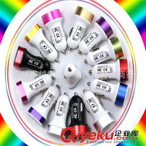 新款鋁合金 方型 車載車充充電器 雙USB 2.1A高性能車充 一線3頭原始圖片2