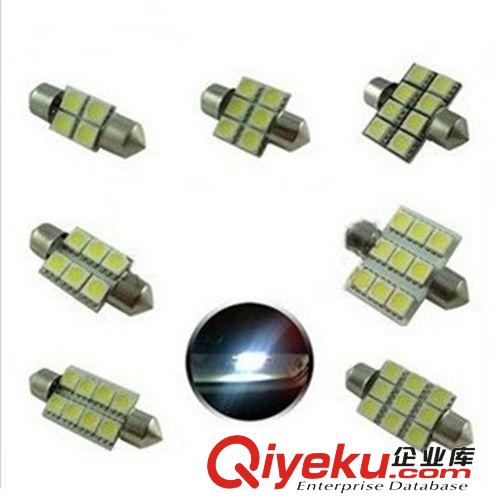 汽車LED 12SMD-5050-42MM雙尖閱讀燈/車頂燈/牌照燈/后備箱燈原始圖片2