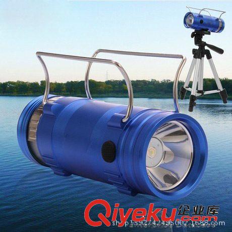 新品大功率釣魚燈 8W藍光燈 led強光充電手電 夜釣燈垂釣用品批發(fā)