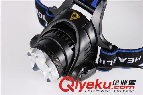 zp變焦T6頭燈10w黃光白光燈 18650充電強光遠射頭燈LED礦燈批發原始圖片2