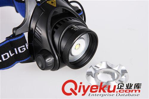 zp變焦T6頭燈10w黃光白光燈 18650充電強光遠射頭燈LED礦燈批發原始圖片3
