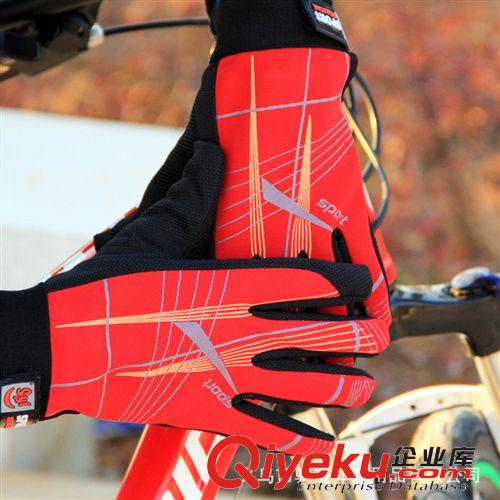 自行車手套 騎行全指手套 山地車長(zhǎng)指手套加絨全指秋冬款手套原始圖片2
