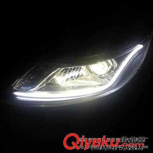 批發汽車通用淚眼硅膠導光燈60CM  雙色帶轉向LED淚眼燈日行燈原始圖片3