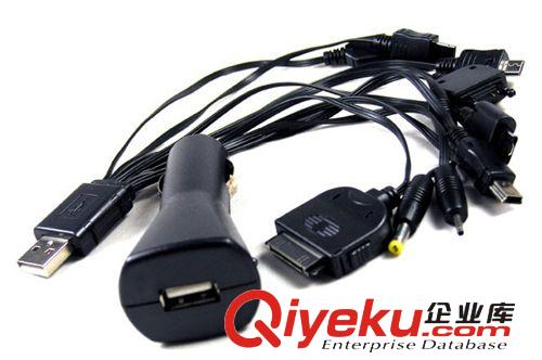 車載充電器多功能手機(jī)充電器 一拖十充電器點(diǎn)煙器式usb車充十頭充原始圖片2