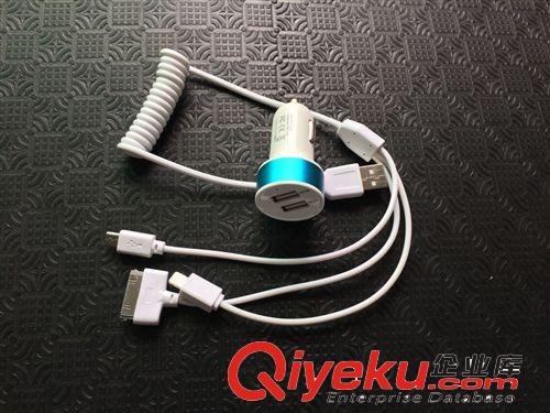 新款車載充電器 鋁合金車充 雙usb手機充電器 蘋果 智能手機車充原始圖片3