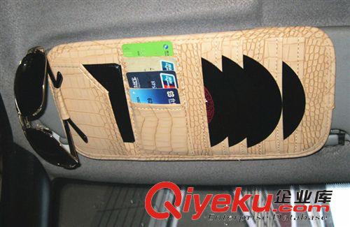 鱷魚皮CD夾 多功能遮陽板cd夾cd包 車載碟片包 碟片夾 汽車DVD包原始圖片2