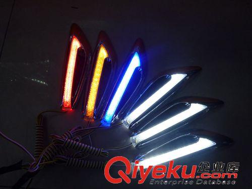汽車LED雙色刀鋒轉(zhuǎn)向燈 改裝轉(zhuǎn)向燈 led 改裝葉子板燈長亮led燈原始圖片3