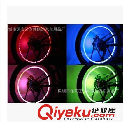 摩托車改裝配件電動燈飾氣嘴氣門汽車輪胎裝飾七彩 風火輪轂雙感原始圖片2