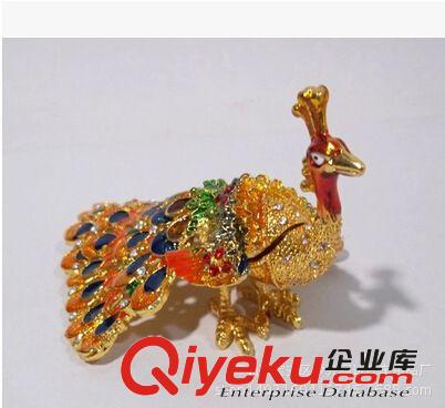 汽車香水座 鑲鉆孔雀香珠座 gd車用香座 滿鉆孔雀開屏香水?dāng)[件原始圖片3