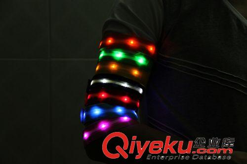 寬2.5cm燈帶布面臂帶 安全臂帶 閃光臂帶 手環(huán)帶 LED發(fā)光手臂帶