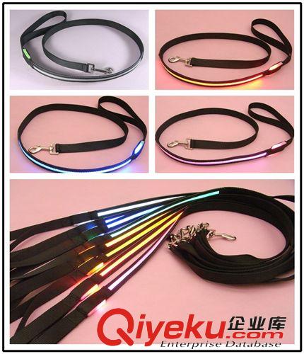 寵物LED發光拉帶 牽引繩 發光寵物用品 8色 120CM長原始圖片2