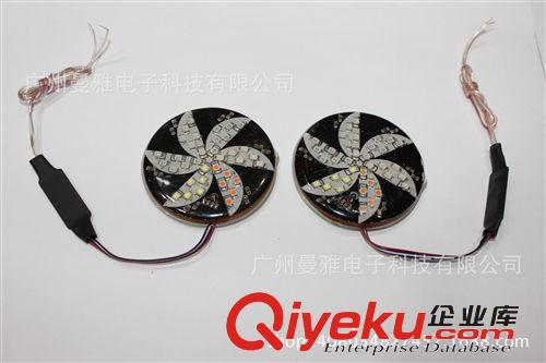 助力車 摩托車改裝配件 12VLED踏板車 彩燈爆閃燈裝飾燈 小圓餅原始圖片2