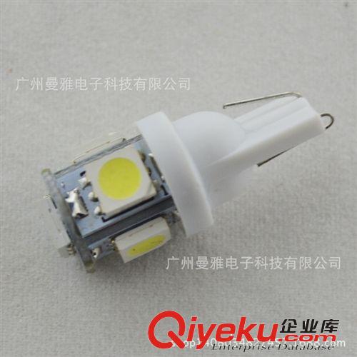 T10 5SMD 5頭 汽車led 示寬燈/儀表燈/閱讀燈/牌照燈 W5W原始圖片2