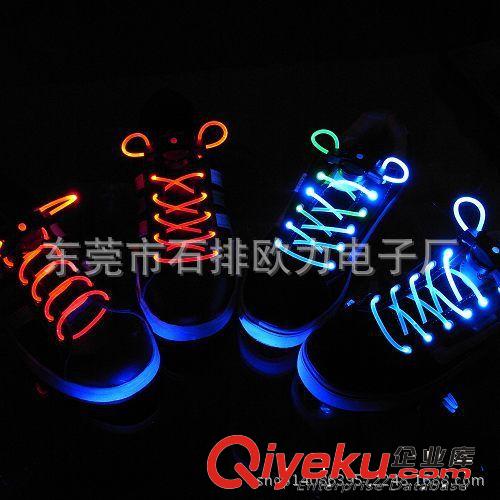 廠家生產(chǎn)LED發(fā)光閃光鞋帶 騎自行車專用鞋帶原始圖片2