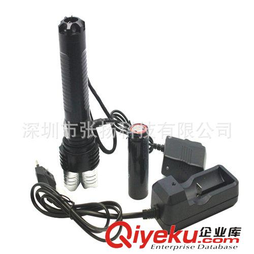 3*CREE多功能26650手電筒強光直充3000流明LED強光大功率手電筒原始圖片3
