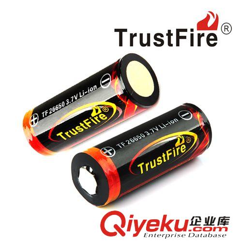 官方TrustFire 26650 5000mAh大容量帶保護(hù)板充電鋰電池 批發(fā)