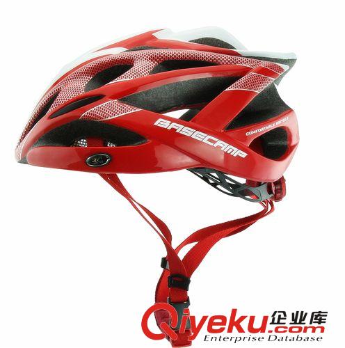 貝斯卡一體成型防蟲騎行頭盔山地車自行車單車裝備 大小可調帶燈原始圖片3
