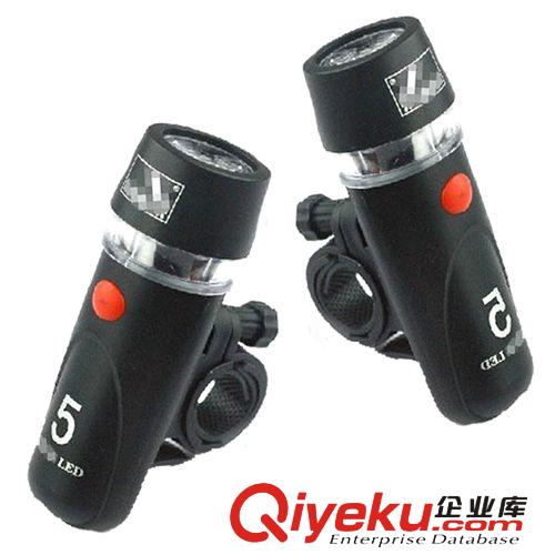 自行車超值5LED車前燈+4節(jié)電池+ (燈夾) 尾燈套裝 警示燈手電原始圖片2