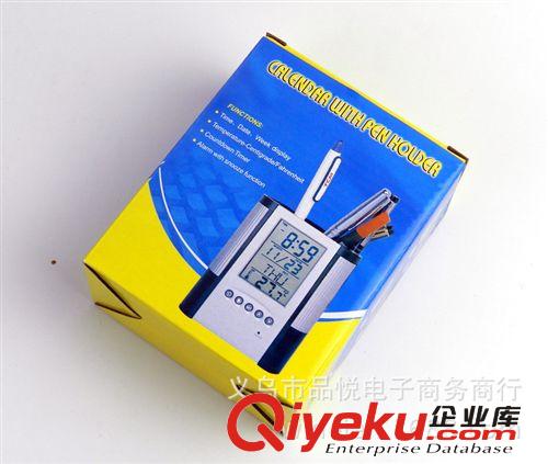 筆筒萬年歷 電子鐘筆筒 創(chuàng)意廣告/促銷/商務(wù)禮品定制可印logo原始圖片2