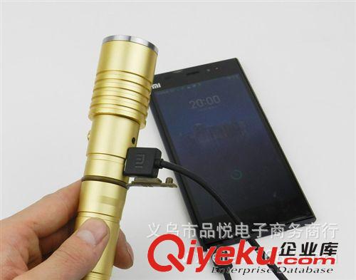 LED手電筒廠家直銷CERRxpe強光手電筒 手電筒可以充手機原始圖片2