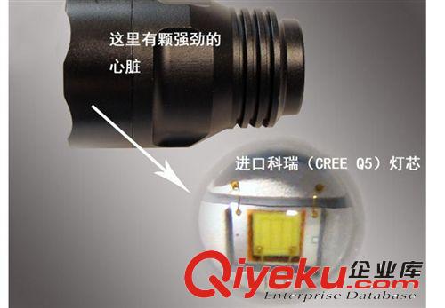 （套裝）神火C8 手電筒 強光充電 CREEQ5 強光手電五檔遠射王原始圖片3