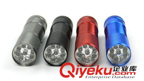 花紋9LED 鋁合金迷你強光小手電 禮品手電筒 義烏廠家直原始圖片3