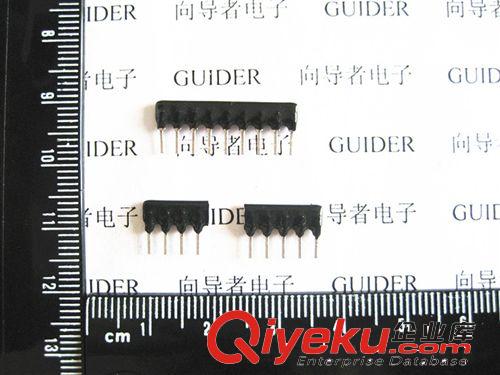 排阻A09-102 1K 單排直插排阻 9腳 精度±2%（10只2元）