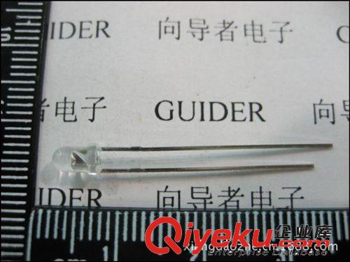 3MM 白發(fā)藍(lán) 發(fā)光管 LED 發(fā)光二極管 高亮 藍(lán)色LED 長腳 圓頭 直插