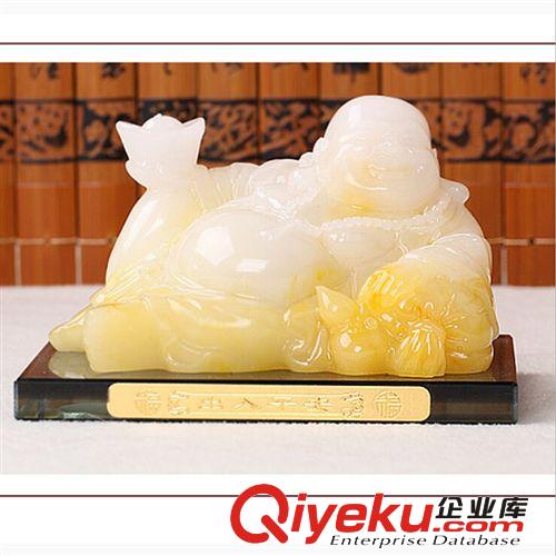 變色元寶臥佛汽車香水座 仿玉香水座 拉絲香水座 佛像香水座批發原始圖片2