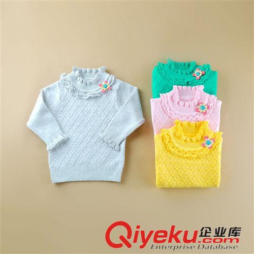 2014.10.6 2014秋新款廣東貨源 女童愛心波點毛衣裙 女寶寶公主裙