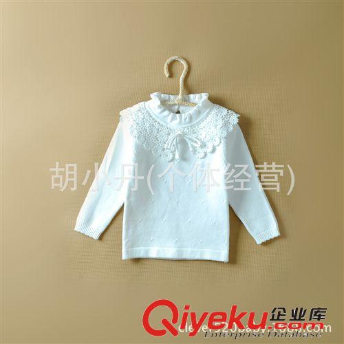 2014.9.21 廣東貨源童裝批發 純棉女童寶寶長袖毛衣蕾絲邊打底衣  多色可選原始圖片2