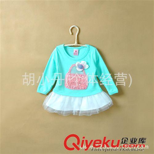 2014.8.21新品 2014新品外貿(mào)童裝批發(fā) 女童寶寶長袖連衣裙 純棉T恤裙 秋裝