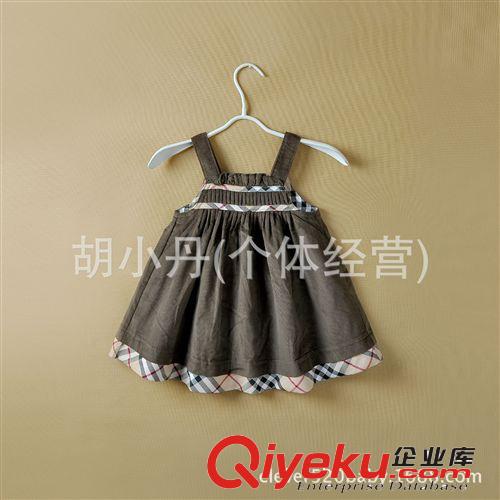 2014.8.21新品 2014年秋季新品 外貿(mào)童裝批發(fā) 女童寶寶燈芯絨連衣裙 吊帶裙 秋