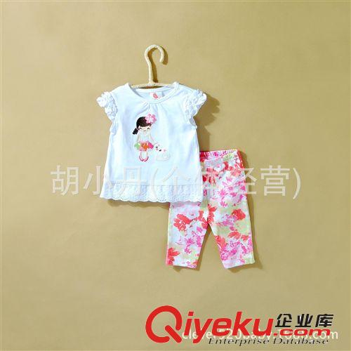 2014.8.2新品 2014外貿(mào)童裝批發(fā)寶寶純棉繡花套裝 夏季新品多款可選