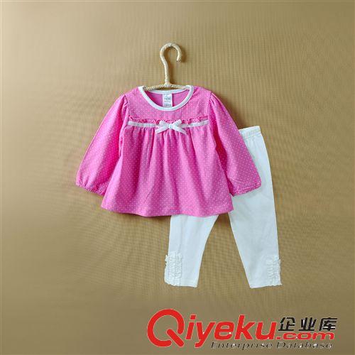 2014.7.18新品 外貿童裝批發 女童寶寶娃娃衫+打底褲套裝 純棉秋裝  多色可選