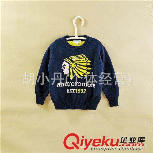 2014.7.8新品 外貿(mào)童裝毛衣批發(fā) 男童寶寶純棉毛線套頭衫 上衣 特色提花原始圖片2