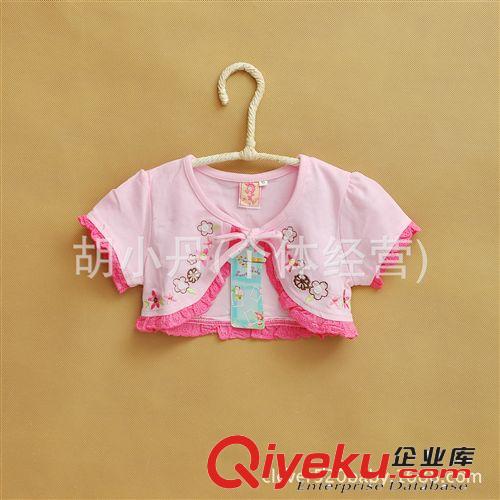 2014.4.20新品 廣東童裝批發(fā) 夏季新款女童花邊短袖小披肩 新款百搭三色 3歲內(nèi)原始圖片2