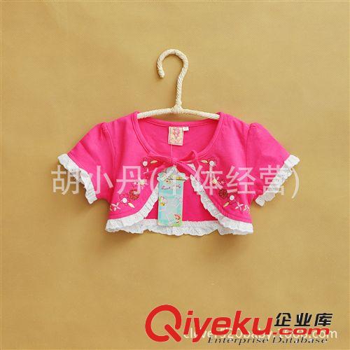 2014.4.20新品 廣東童裝批發(fā) 夏季新款女童花邊短袖小披肩 新款百搭三色 3歲內(nèi)原始圖片3