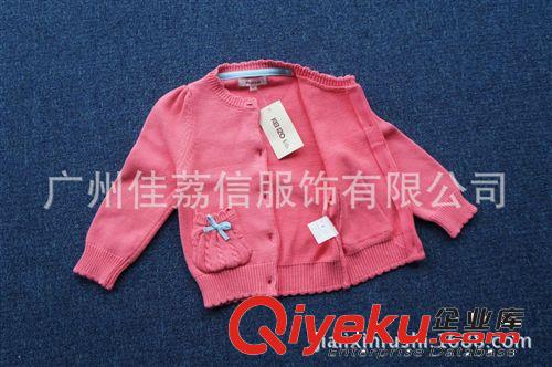 10月新品 甜美 女童粉色棉線針織衫開衫 線衫 毛衣 外貿童裝 102202原始圖片2