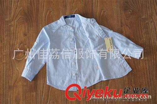 9月新品 外貿(mào)GU*SS 男童秋款百搭立領(lǐng)開衫襯衣 兩色選擇 外套童裝批發(fā)