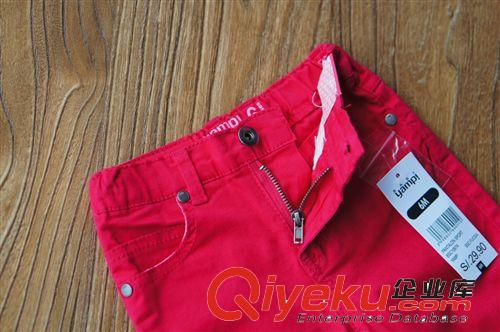 5月新品 外貿(mào)西班牙原單童裝 男女寶寶熒光色秋款純棉休閑長褲 童褲清倉