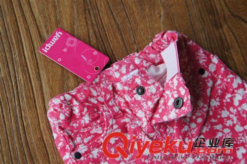 5月新品 外貿西班牙原單童裝 女童燈芯絨碎花長褲褲子 童褲清倉處理無瑕疵原始圖片3