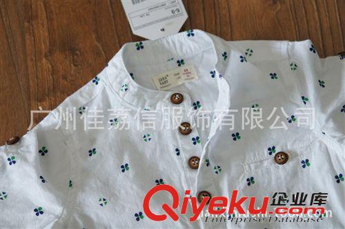男童 強(qiáng)烈推薦！外貿(mào)Z家歐美男童秋款立領(lǐng)印花襯衣 外貿(mào)原單童裝批發(fā)原始圖片2